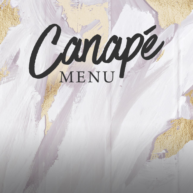 Canapé menu at The Midland